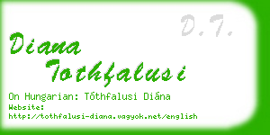 diana tothfalusi business card
